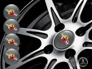 Fiat Abarth Custom Dome Stickers Premium Wheel Labels